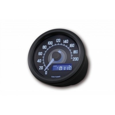 LSL Daytona Velona Speedometer Black 361-522