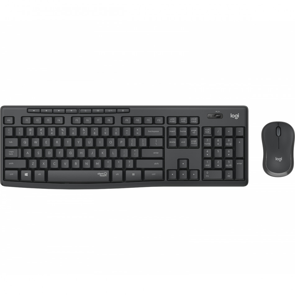 Teclado y Ratón Inalámbricos Logitech Silent Touch MK295 Grafito