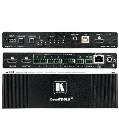 DSP-62-AEC 6X2 POE AUDIO MATRIX