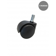 Piqueras y Crespo Kit de 5 ruedas de nailon de 50 mm perno 11 mm
