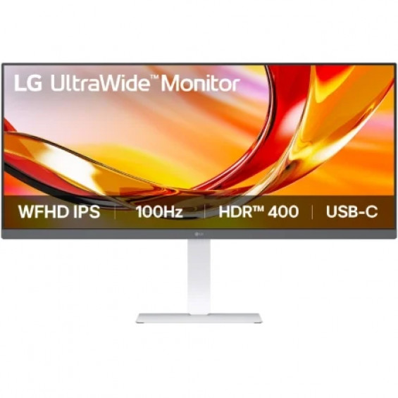Monitor LG UltraWide 34BF550B-W, 34 pulgadas, WFHD, IPS, 100 Hz, 5 ms GtG, HDR10, altavoces, USB-C, HDMI, DisplayPort, blanco