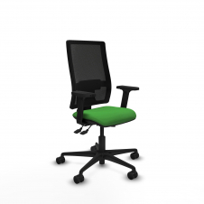 Piqueras y Crespo Bormate asincro malla negra bali verde brazos 2D base nailon ruedas 65mm nailon