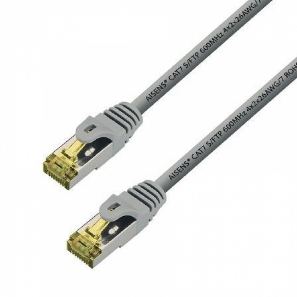 Aisens Cable De Red Rj45 Lszh Cat.7 600 Mhz S/Ftp Pimf Awg26 Gris 0,5M
