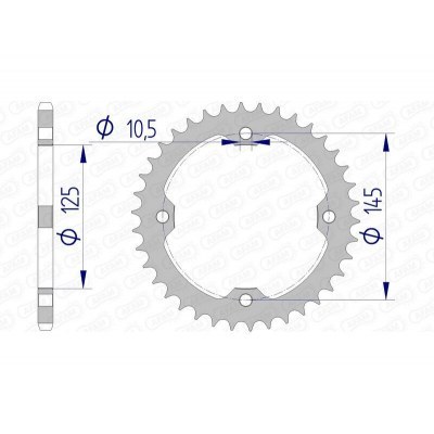 Corona AFAM aluminio 13407 - Paso 520 13407-37