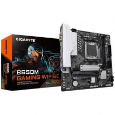 GIGABYTE B650M GAMING WIFI6E Placa Base - Procesadores AMD Ryzen Serie 9000, VRM de 5+2+2 fases, hasta 6400 MHz DDR5 (OC), 1xPCIe 4.0 M.2, LAN 2.5 GbE