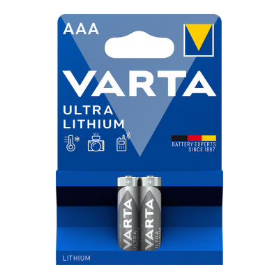Pila varta ultra lithium aaa - lr03 (blister 2 uds) ø10,5x44,5mm