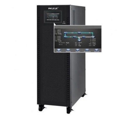 SAI Online Phasak Tempus 3P 10 KVA Online LCD/ 10000VA10000W/ 3 Salidas/ Formato Torre