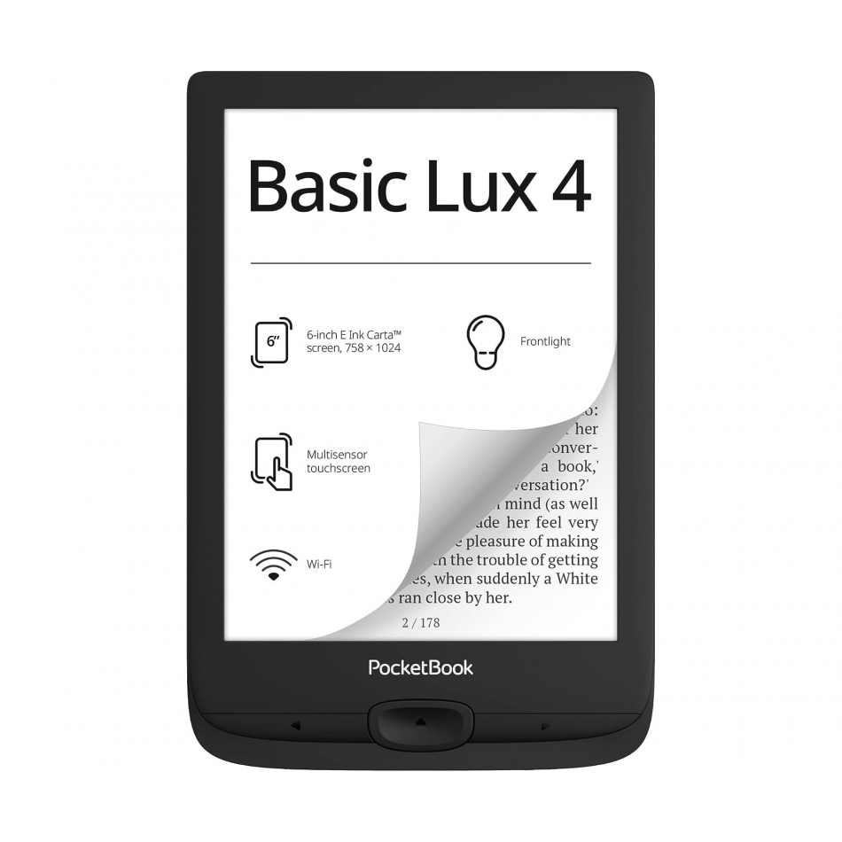 POCKETBOOK BASIC LUX 4 BLACK / LECTOR DE LIBROS ELECTRÓNICOS 6