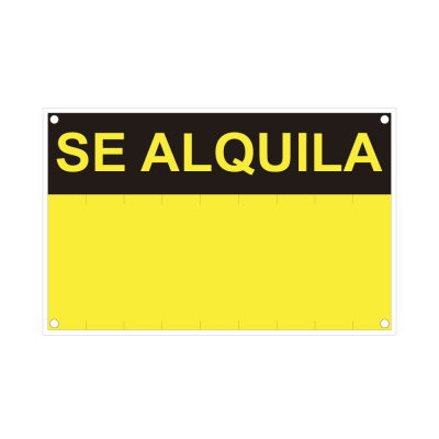 Rotulo se alquila (pvc 0.4mm) 45x70cm normaluz