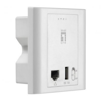 PUNTO DE ACCESO INALÁMBRICO LEVEL ONE WAP-6221 - POE - 300MBPS - MONTAJE ROSETA 86X86MM - FUNCIÓN ROUTER/AP/CLIENTE/WDS
