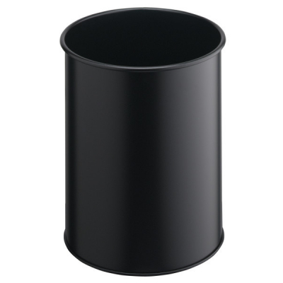 330101 cubo de basura Alrededor Poliéster, Acero Negro