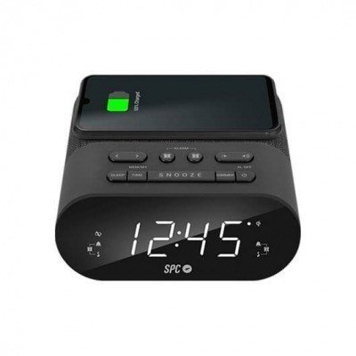 RADIO DESPERTADOR SPC FRODI QI NEGRO PANTALLA LED/2XALARMAS