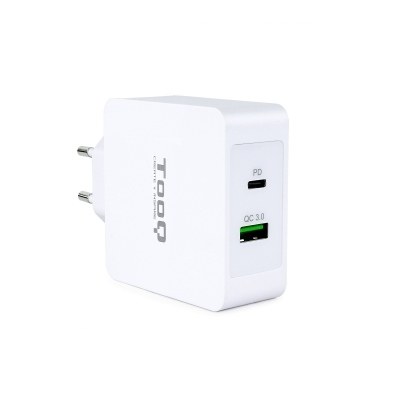 Cargador Pared Doble Puerto UsbC Pd + Usb A Qc3.0 48W Blanco