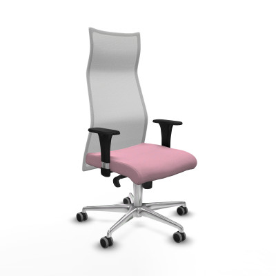 Albacete malla sincro malla blanca bali rosa brazos 1D base aluminio ruedas 65mm engomadas