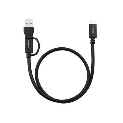 Cable USB-C+USB-A/USB-C 3.2 Gen2 0.5m Nanocable