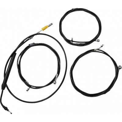 Kit líneas de freno/cables de manillar estándar Midnight trenzados LA CHOPPERS LA-8058KT-16M