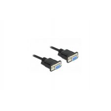DeLOCK 86606 cable de serie Negro 3 m RS-232 Sub-D9