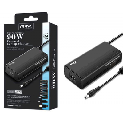 Cargador para portátil universal manual AT718 90W 10 conectores 1.2m