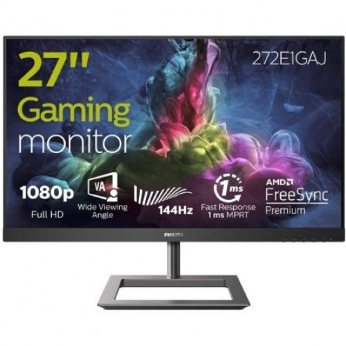 Monitor Gaming Philips 272E1GAJ 27/ Full HD/ 1ms/ 144Hz/ VA/ Multimedia/ Negro