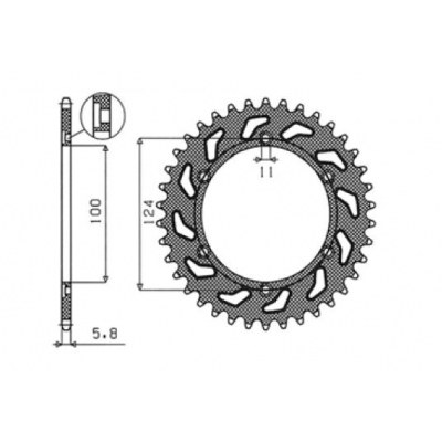 Coronas OEM de repuesto en acero SUNSTAR SPROCKETS 1-3435-47