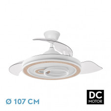 Ventilador Dc Sultan 68w Blanco/haya 3asp.107d 4960lm 3000-4500-6500k Reg.intensidad+remoto+memoria+temporizador