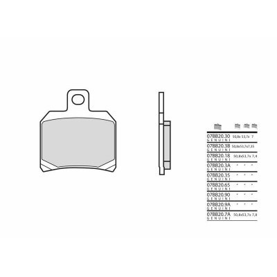 Pastillas de freno sinterizadas Brembo 07BB209A 07BB209A