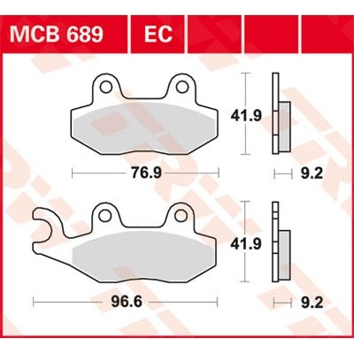 Pastillas de freno cerámicas serie EC TRW MCB689EC