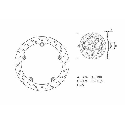 Disco de freno Brembo 68B407C8 68B407C8