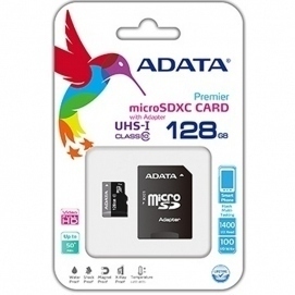 Tarjeta microSD ADATA MicroSDHC 128GB UHS-I CLASS10, Clase 10, con adaptador