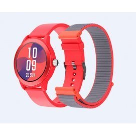 Reloj Smartwatch SPC SMARTEE DUO VIVO 9651R, 1.27", autonomía 8 días, 2 correas, 100 modos, IP68, rojo