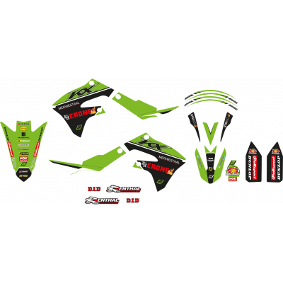 Graphic Kit With Seat Cover Replica Team Kawasaki H&F 2022 BLACKBIRD RACING 8425R14