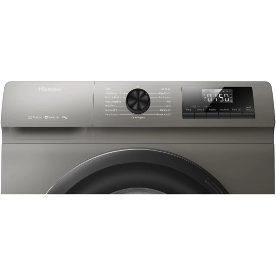Lavadora Hisense WF1Q8041BT, 8 kg, 1400 rpm, clase A-20%, gris - imagen 5