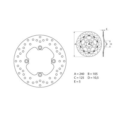 Disco de freno Brembo 68B40780 68B40780-OLD