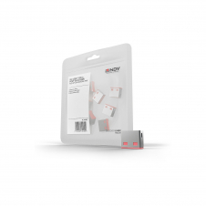 Lindy 40460 bloqueador de puerto USB tipo A Rosa Acrilonitrilo butadieno estireno (ABS) 10 pieza(s)