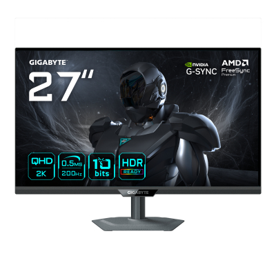 G27Q20 Monitor Gaming 27 QHD - 2560 x 1440, 200Hz, 0.5ms, Compatible con G-Sync, FreeSync Premium, HDR10, HDMI 2.0, DisplayPort 1.4