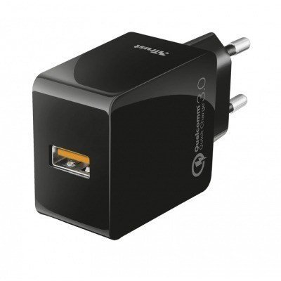 Trust Cargador de Pared USB 3.0 - Carga Rapida QC3.0 - 5V 2.4A - Hasta 18W - Deteccion Automatica
