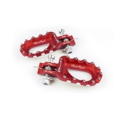 S3 Hard Rock Footrests Aluminium Red ESK-463-R