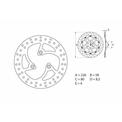 Disco de freno Brembo 68B40758 68B40758