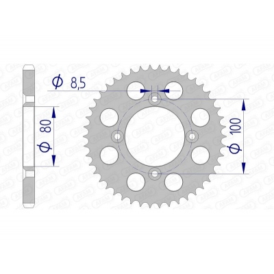 Corona AFAM aluminio ultraligera 11110 - Paso 428 11110-50