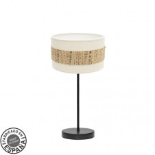 Sobremesa Pequeño Nicaragua 1xe14 Negro/blanco/natural 43x17x17Cm