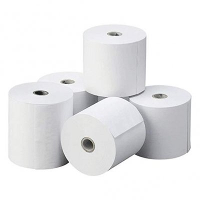 Rollo de papel térmico 80x80x12 - Pack de 8 unidades | Libre de BPA | Tamaño 80x80x12 mm | Para impresoras de tickets térmicas