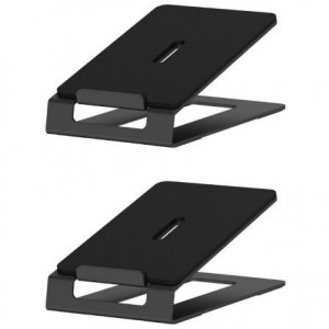 Pareja de soportes de sobremesa para altavoces Aisens SPK08U-427, hasta 10 kg, inclinación 16°, negro