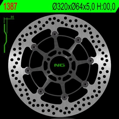 Disco de freno NG 1387 Ø320 x Ø64 x 5 1387