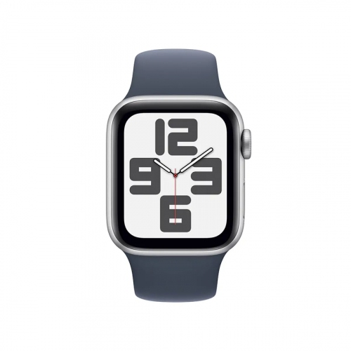 Apple Watch SE 2 Gen 2023/ GPS/ Cellular/ 40mm/ Caja de Aluminio Plata/ Correa Deportiva Azul Tempestad M/L