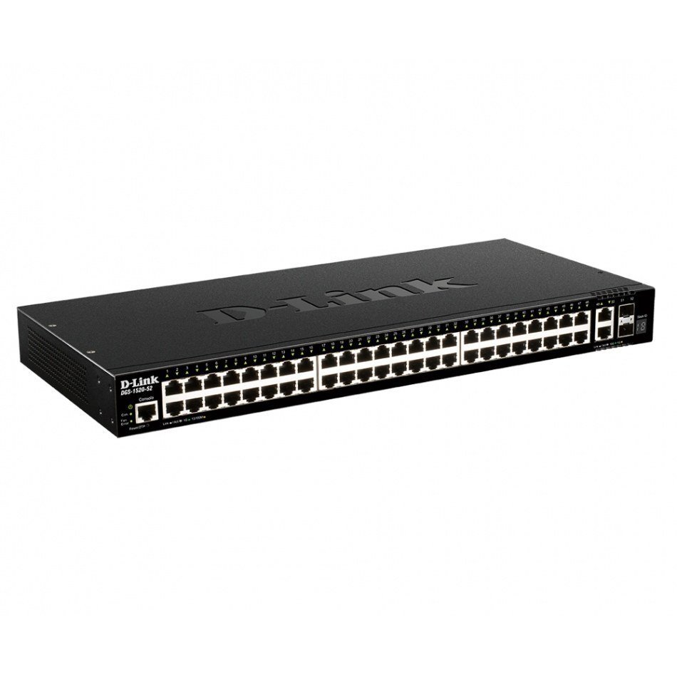 Switch Gestionable D-Link DGS-1520-52 52 Puertos/ RJ-45 10/100/1000/ SFP+