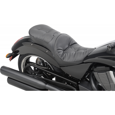 Asiento Touring de perfil bajo en cuero compatible con respaldo Ez Glide II™ DRAG SPECIALTIES 0810-1607