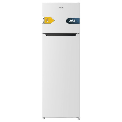 Cecotec Bolero CoolMarket 2D 261 White E Frigorifico Dos Puertas - Capacidad 261L - Defrost - Congelacion Ultrarapida - Display Interior - Puerta Reversible - Clase E - 54x54x169.3cm - Color Blanco