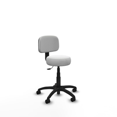 Silla Llanos giratorio bali blanco base poliamida 600 ruedas nailon 50