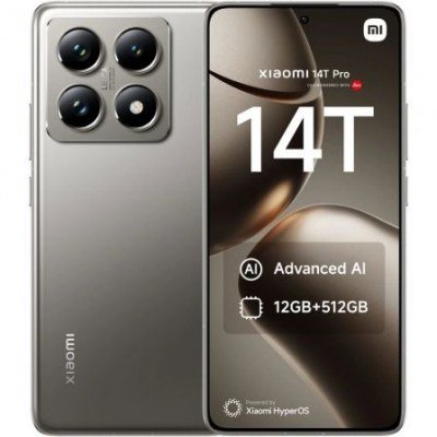 Smartphone Xiaomi 14T Pro 12GB/ 1TB/ 6.67/ 5G/ Gris Titanio