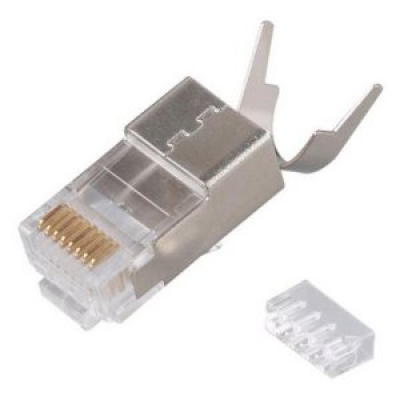 KIT 100 CONECTORES RJ45 EQUIP CATEGORIA 8.1 APANTALLADO 121148